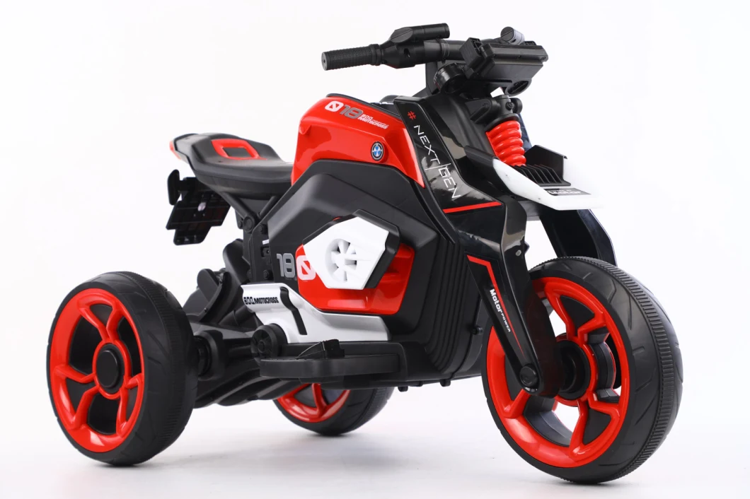 Children&prime;s Electric Motorcycle Three-Wheeled Car Men&prime;s and Women&prime;s Baby Stroller Charging Model Can Sit Adults