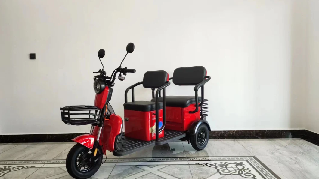 2023 Factorydirect Selling Adult Electric Etrike Leisure Electric Cargo Tricyclle Have Child Seats Family Daily Use Shopping Electric Three Wheel Scooter