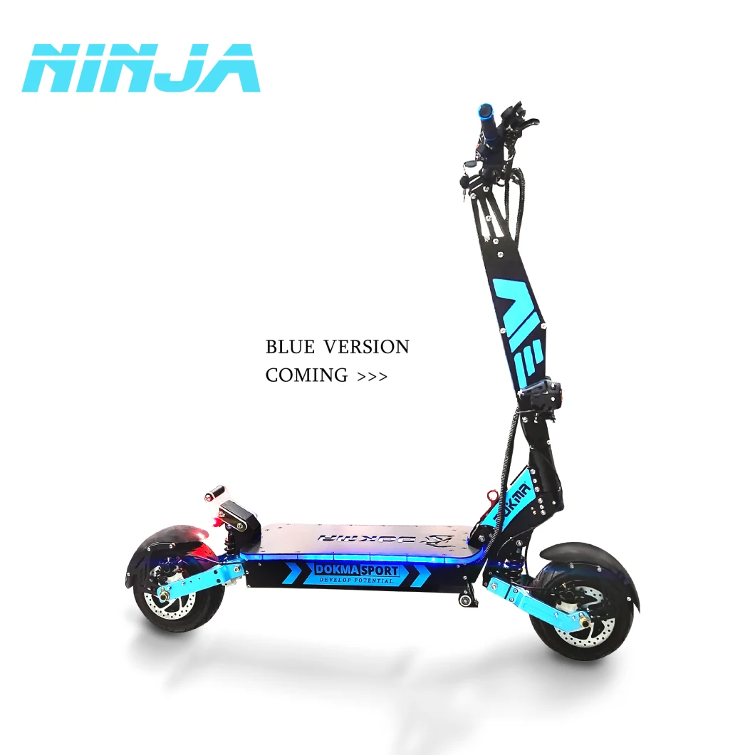 Dokma 72V New Blue Fashion Dninja Electric E Scooter 7000W 40ah Fash Riding with off Road Type 100km High Speed